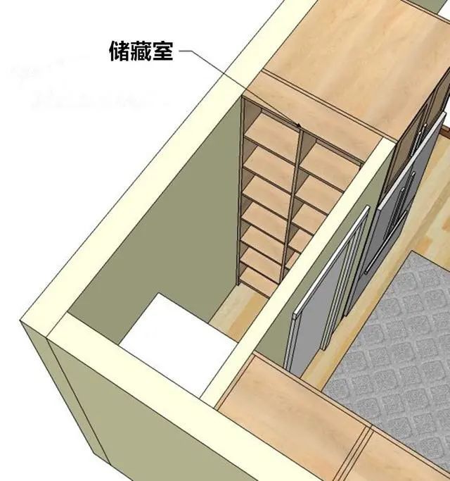 柜子不打到底留1㎡储藏室整pg电子平台齐又省心(图3)